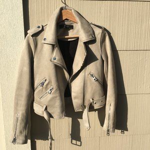 ZARA Moto Jacket_Faux Suede_Cream